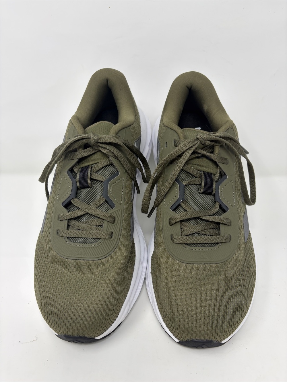 Adidas Olive Green Mesh Lace-Up Running Shoes Size 7 Excellent Condition